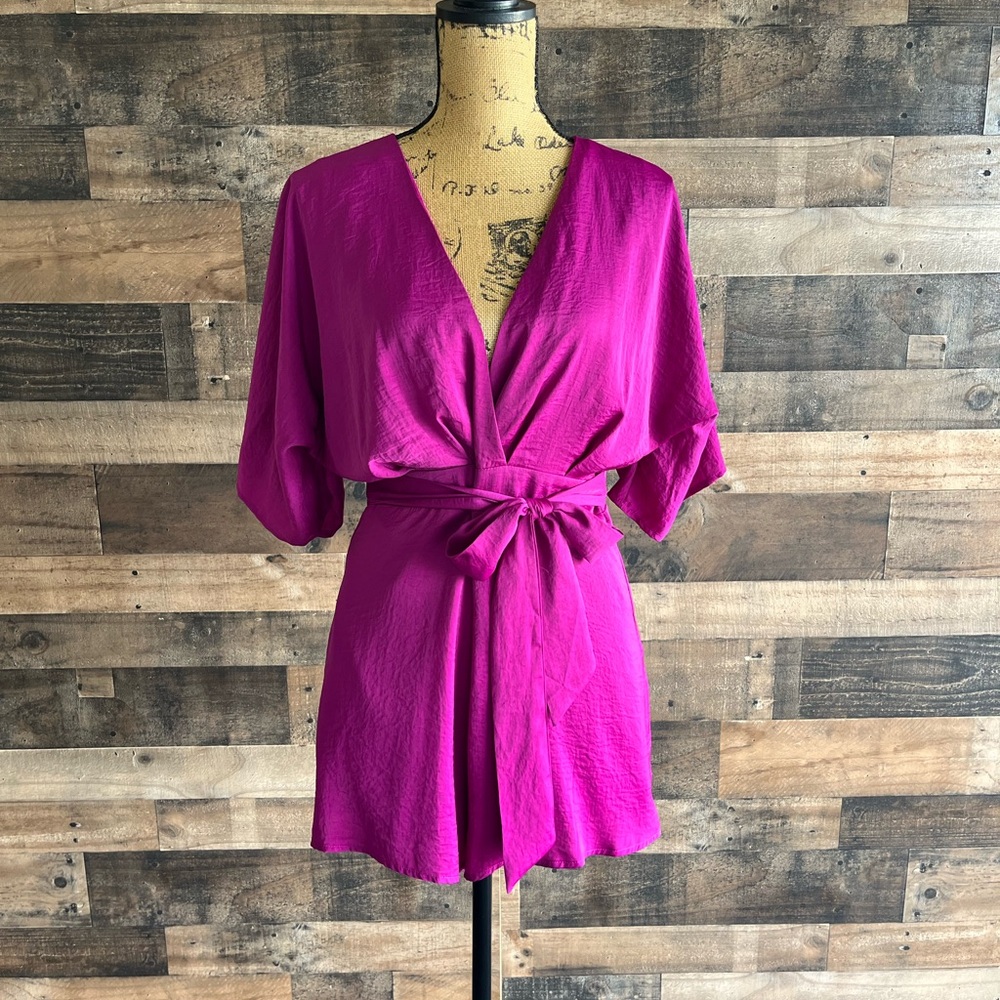 Satin Romper Dress